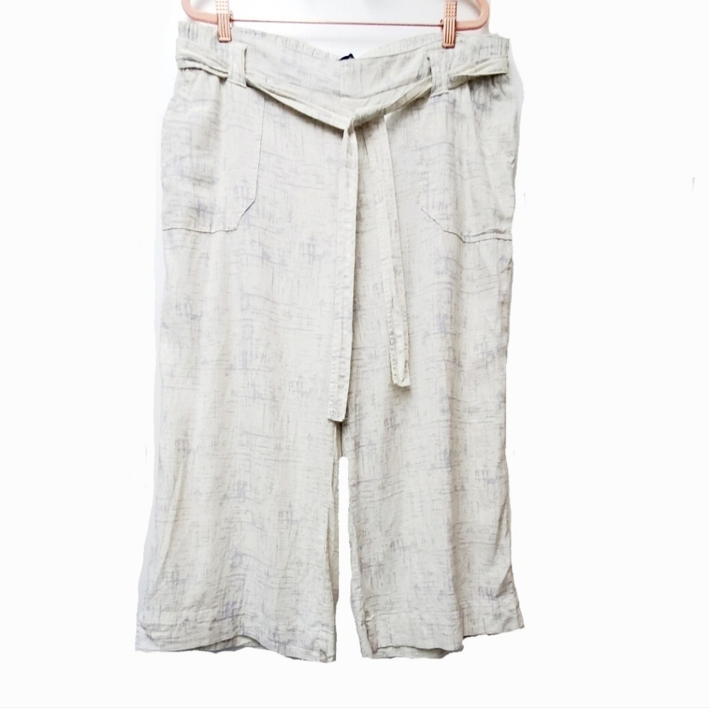Beau Dawson Los Angeles Linen Blend Wide Leg Pants Size XL